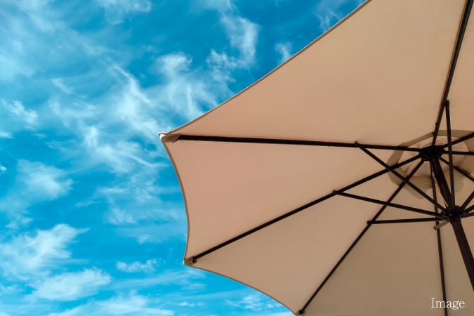 風が気持ちいい青空リビング