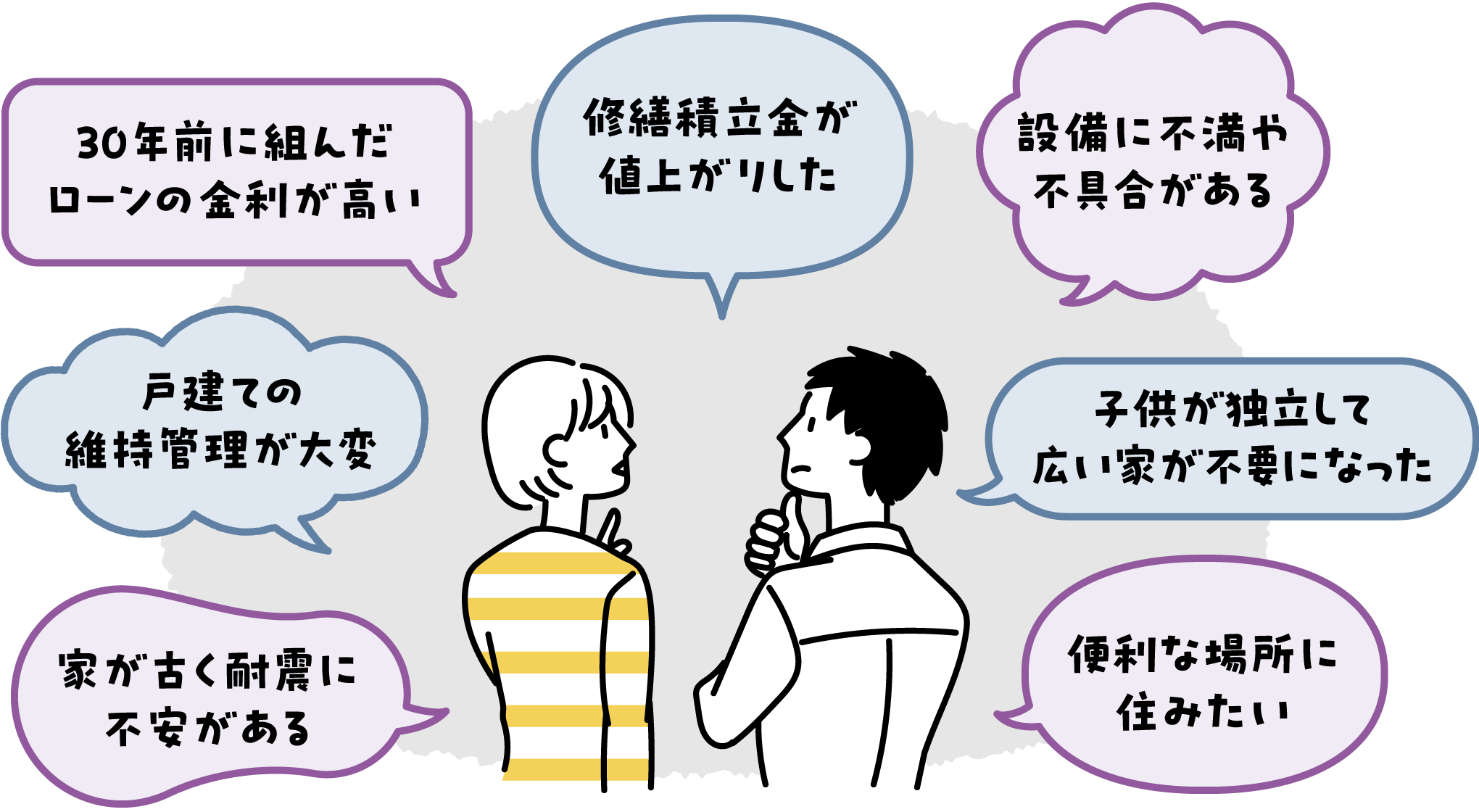住み替えたい理由は人それぞれ