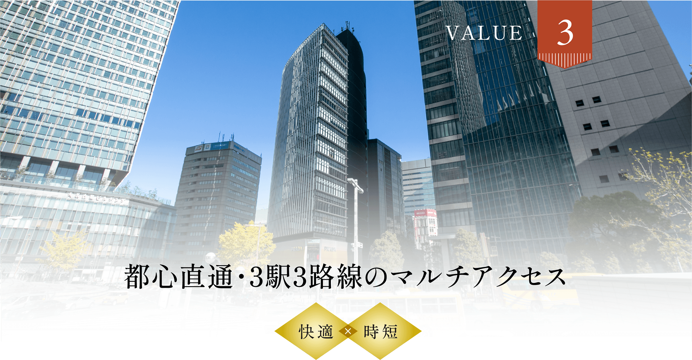 Value3 都心直通・3駅3路線のマルチアクセス