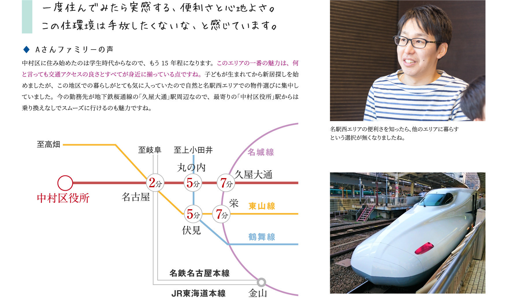 一度住んでみたら実感する、便利さと心地よさ。この住環境は手放したくないな、と感じています。