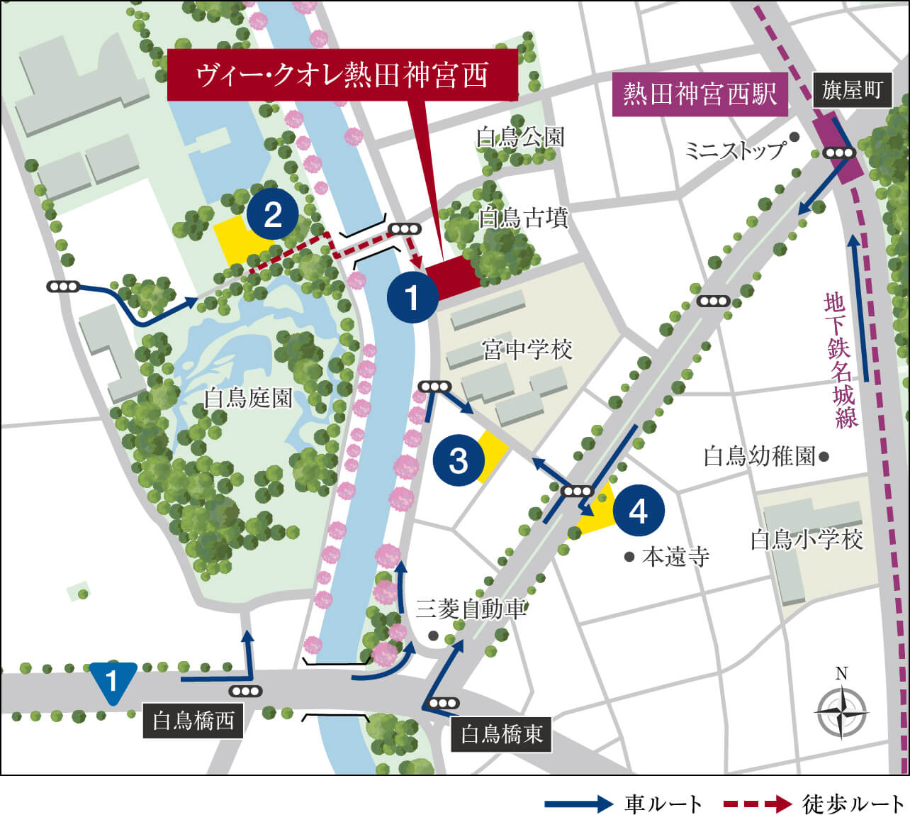 現地モデルルームご案内図 コインパーキング