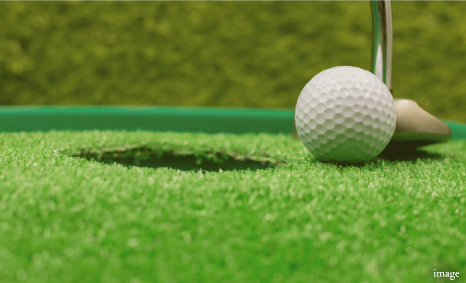 自宅のパターゴルフ場